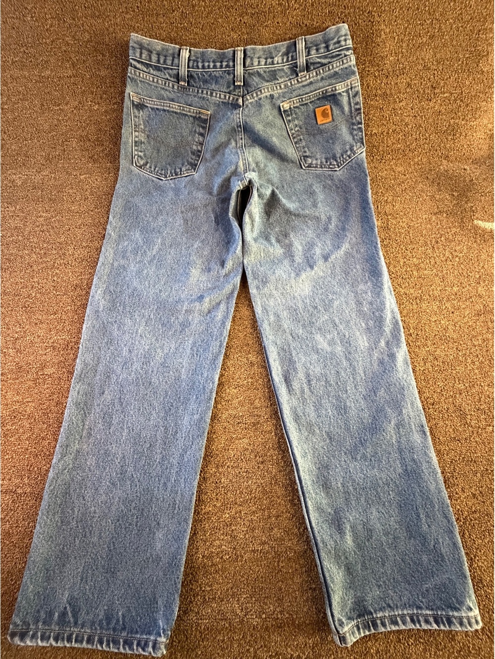 Carhartt B460 Jeans Mens 36x32 Blue Relaxed Fit Denim